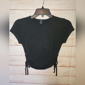 Black Short Sleeve Women's Top